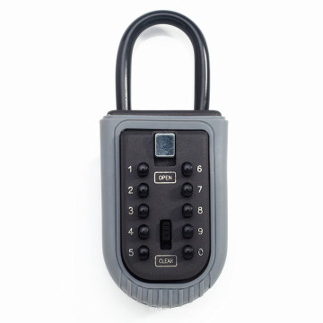 Button Digit Mounted Storage Safe Key Box with Shackle